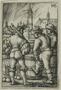 Vagten nær krudttønderne af Hans Sebald Beham