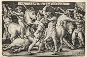 Herkules besejrer kentaurerne af Hans Sebald Beham