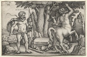 Herkules og Nessus, 1542. af Hans Sebald Beham