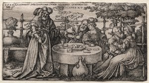 Den fortabte søn: Spild sin formue af Hans Sebald Beham