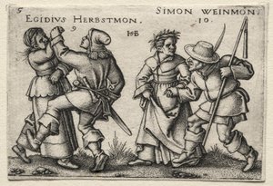 Landsbyens bryllup: Egidius Herbstmon / Simon Weimon af Hans Sebald Beham