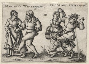Landsbybrylluppet: Martinus Wintermon / Nicolaus Cristmon af Hans Sebald Beham
