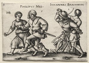 Landsbyens bryllup: Philipus Mei Johannes Brachmon, 1546. af Hans Sebald Beham