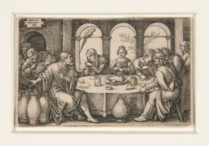 Bryllupsfesten i Cana af Hans Sebald Beham