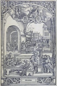Planeten Merkur og kunstnere, lærde og teknikere, c1535 (gravering) af Hans Sebald Beham