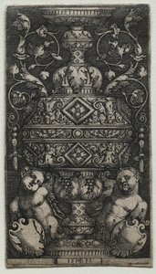 Vase dekoreret med børn af Hans Sebald Beham