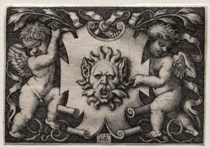 Vignette au Mascaron, 1544. af Hans Sebald Beham
