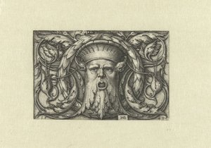 Overflade dekoration. Maske med en krone af Hans Sebald Beham