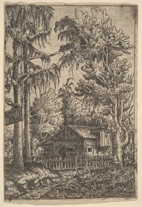 Hytte blandt træer, 1551. af Hans Sebald Lautensack