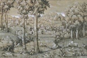 Imaginært landskab, 1543. af Hans Sebald Lautensack