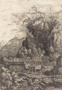 Landskab med en vandmølle, 1553.