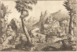 Flugten til Egypten, 1558. af Hans Sebald Lautensack
