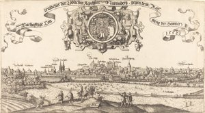 Udsigt over Nürnberg fra øst [midtsektion], 1552. af Hans Sebald Lautensack