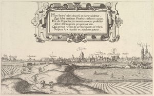 Udsigt over Nürnberg, mod øst, venstre plade, 1552.