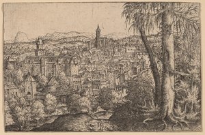 Udsigt over Steyr på Enns, 1554.