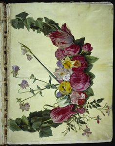 Blomsterkrans af Hans Simon Holtzbecker
