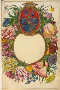 Tysk: Titelblad Moller-Florilegium (1) af Hans Simon Holtzbecker