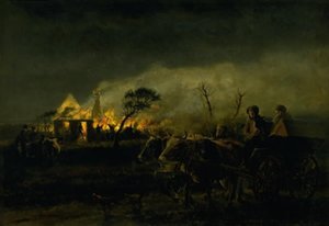 En gård i brand