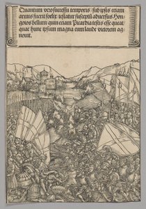 Slaget ved Hainaut, plade 3 fra historiske scener fra kejser Maximilian I