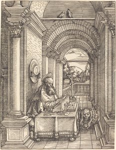 Sankt Jerome skriver af Hans Springinklee