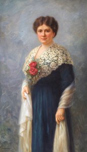 portræt af en dame af Hans Stalzer