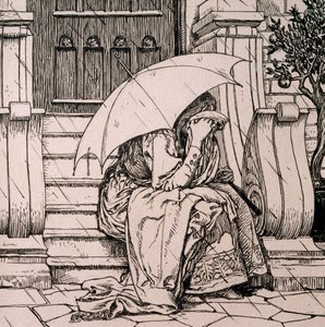 Illustration til eventyr af HC Andersen (1805-1875) af Hans Tegner