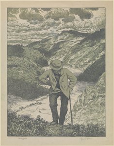 Vandreren (Meisterblatt) af Hans Thoma