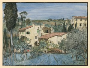 En villa i udkanten af Firenze af Hans Thoma