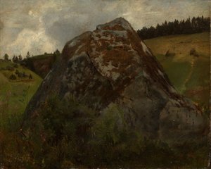 Klippeblok i en engdal af Hans Thoma