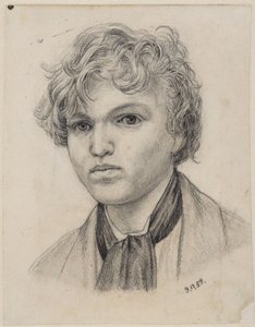 Selvportræt af en ung person af Hans Thoma