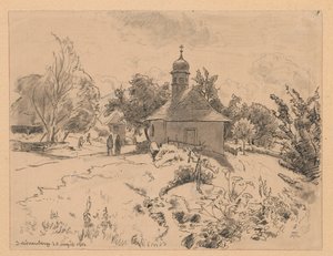 Den lille kirke i Schönenberg af Hans Thoma