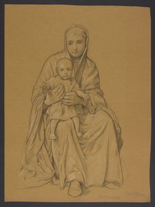 Maria med Jesus på skødet af Hans Thoma