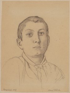Buste af en italiensk dreng fra Cargnaco af Hans Thoma