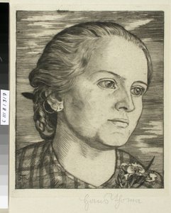 Portræt af en kvinde af Hans Thoma