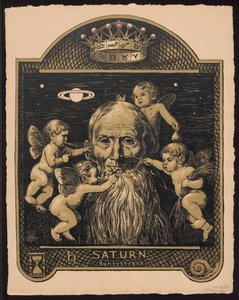 „Saturn, årets hersker“. Saturn som årets hersker. Udkast til „Evighedsbilledkalenderen“, del II (Evighedsbilledkalenderen) af Hans Thoma