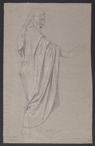En skitse af Kristus-figuren af Hans Thoma