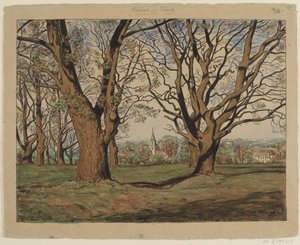Landskabet i Taunus ved Oberursel af Hans Thoma