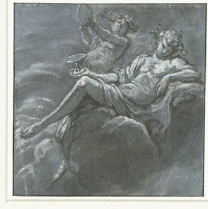Bacchus med en drikkeskål og en Sileen af Hans Ulrich Franck