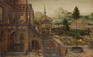 Palace Gardens med stakkels Lazarus i forgrunden af Hans Vredeman de Vries