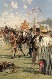 Vinderen (olie på panel) af Hans W. Schmidt