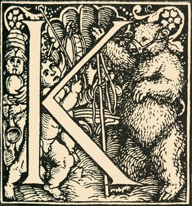 K - Et alfabet af Hans Weiditz, c1520-1521, 1908. af Hans Weiditz