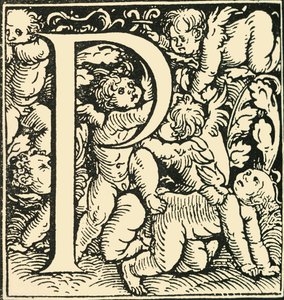 P - Et alfabet af Hans Weiditz, c1520-1521, 1908.
