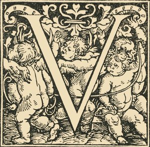 V - Et alfabet af Hans Weiditz, c1520-1521, 1908. af Hans Weiditz