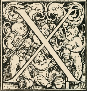 X - An Alphabet af Hans Weiditz, c1520-1521, 1908. af Hans Weiditz