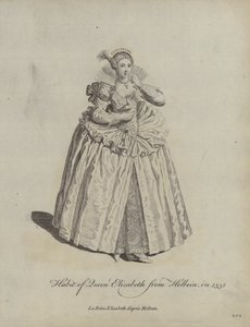 Dronning Elizabeths vane fra Holbein i 1551 af Hans after Holbein the Younger