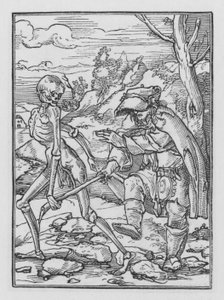Holbeins Dødedans: Den blinde mand af Hans after Holbein the Younger