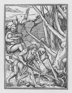 Holbeins Dødedans: Syndefaldets konsekvenser af Hans after Holbein the Younger