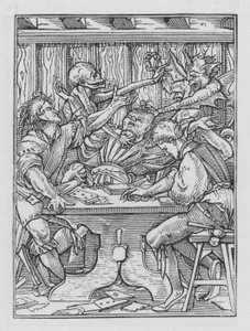 Holbeins Dødedans: The Gamesters af Hans after Holbein the Younger