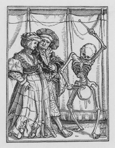 Holbeins Dødedans: Den nygifte dame af Hans after Holbein the Younger