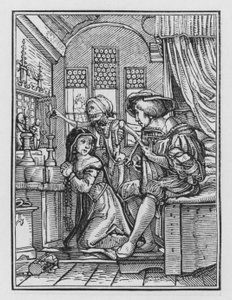Holbeins Dødedans: Nonnen af Hans after Holbein the Younger